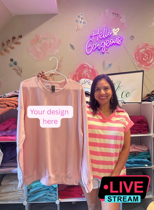 Design Your Own Crew Neck, LIVE!! Gilden