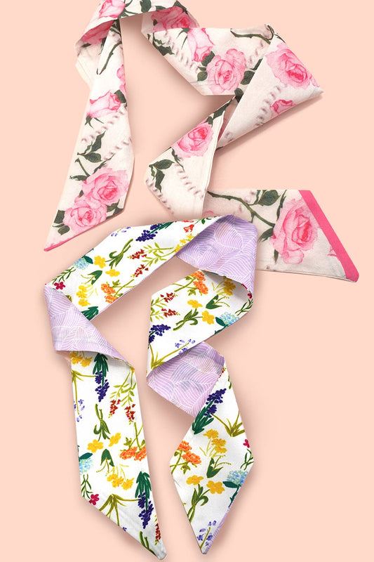 SOFT SILKY SKINNY TWILLY SCARF NECKLACE WRAP | 40SC684